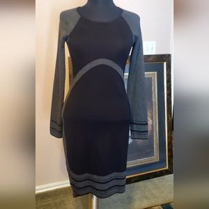 *NWT* MAX STUDIO BLACK & CHARCOAL SWEATER DRESS SIZE MEDIUM